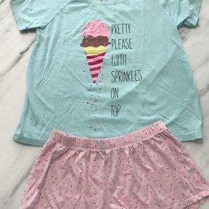 Forever 21 Ice Cream Pajama Set Size S
